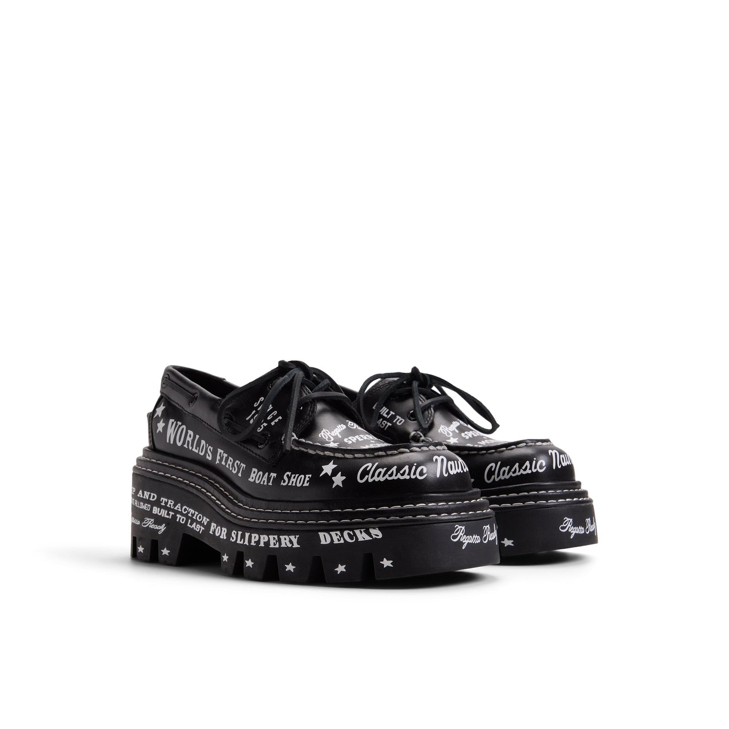 Sperry Sperry x MONSE Authentic Original 2-Eye Lug Boat Shoe Black graphic