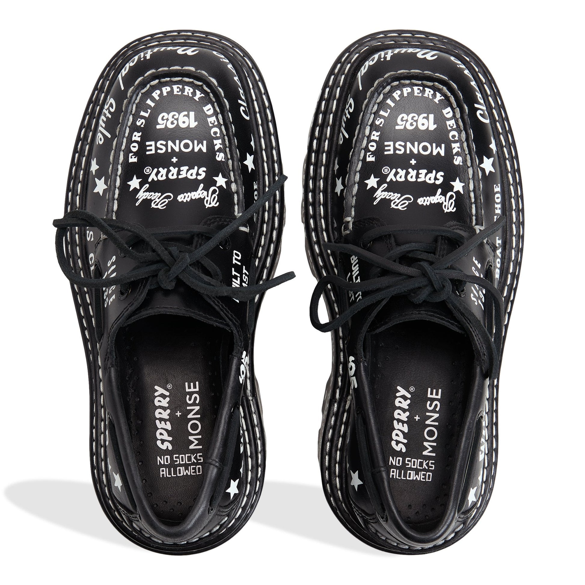 Sperry Sperry x MONSE Authentic Original 2-Eye Lug Boat Shoe Black graphic