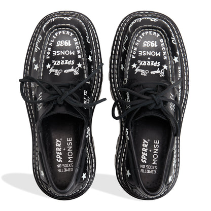 Sperry Sperry x MONSE Authentic Original 2-Eye Lug Boat Shoe Black graphic