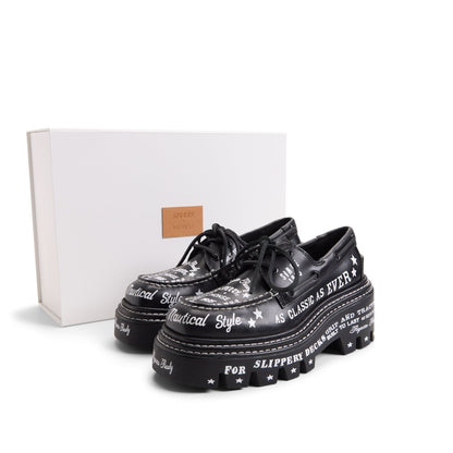 Sperry Sperry x MONSE Authentic Original 2-Eye Lug Boat Shoe Black graphic