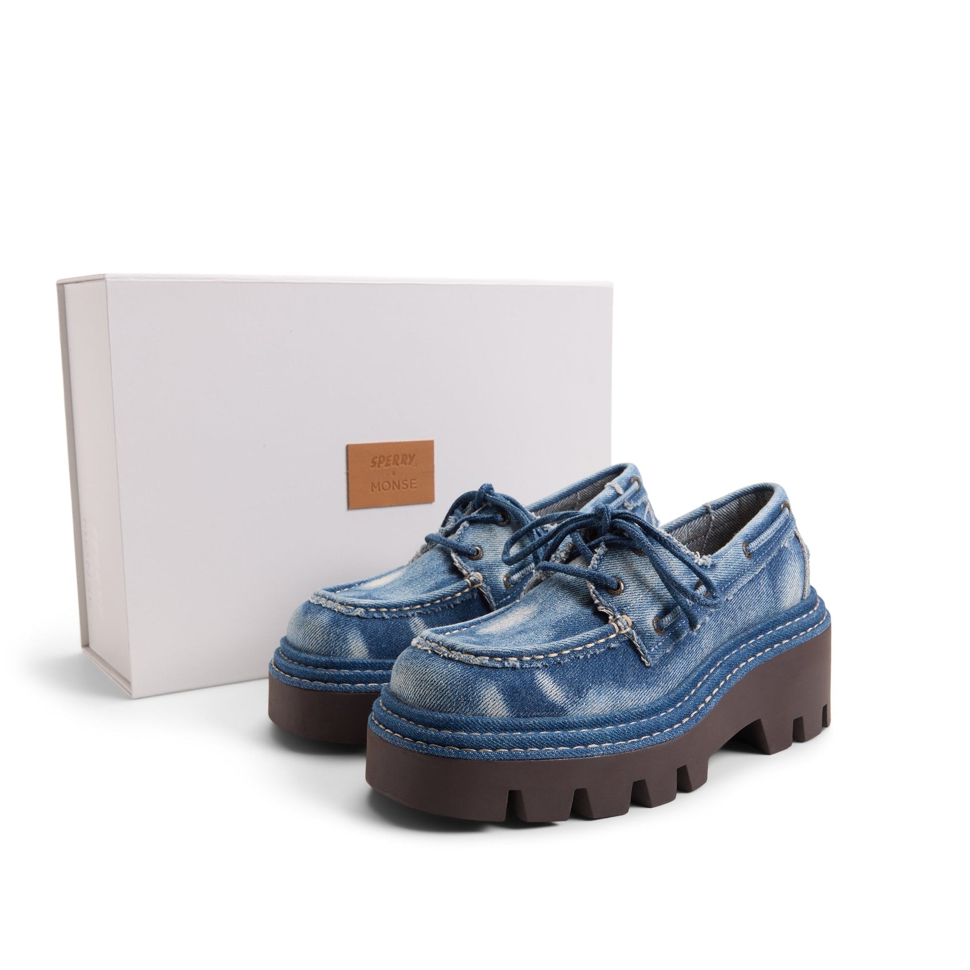 Sperry Sperry x MONSE Authentic Original 2-Eye Lug Boat Shoe Denim